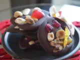 Receta Músicos de chocolate con frutas deshidratadas