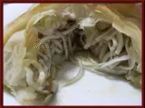 Receta Paquetitos de pasta filo con gulas y gambas